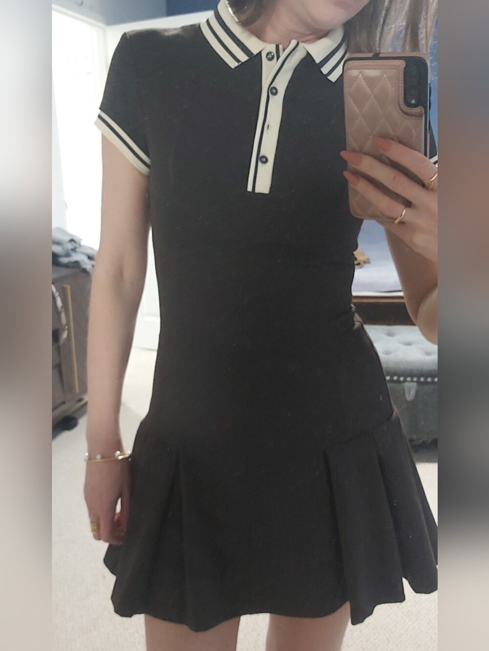 Polo-Style Short Dress Size S